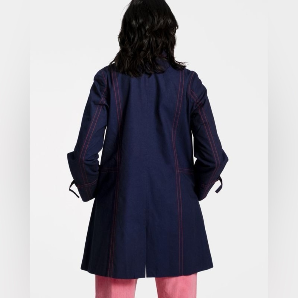 NWT Frances Valentine Trench Coat Red - Picture 8 of 8